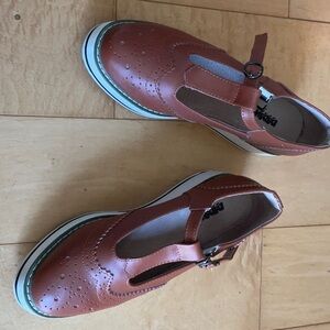 DADAWEN Women's Platform Lace-Up Wingtips almond Toe Oxfords Shoe (8.5)